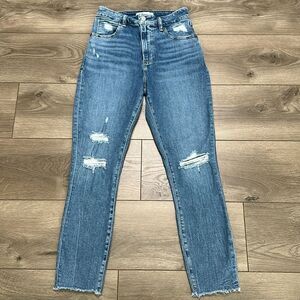 Abercrombie & Fitch The Super Skinny Anke High Rise Curve Love Blue‎ Jeans 27